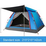 Outdoor 3-4 People Beach Thickening Rainproof Automatic Speed Open Four-sided Camping Tent  Style:Upgraded Large Vinyl(Sky Blue)