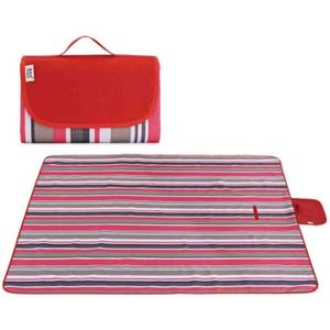 Portable Outdoor Widen Camping Mat Waterproof Oxford Cloth Foldable Lawn Moisture-proof Mat  Size: 145*200cm  Random Color and Style Delivery