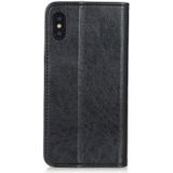 Magnetic Retro Crazy Horse Texture Horizontal Flip Leather Case for iPhone X / XS  with Holder & Card Slots & Wallet (Black)