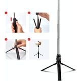 XT10 Bluetooth Tripod Selfie Stick Live Mobile Phone Holder(Black)