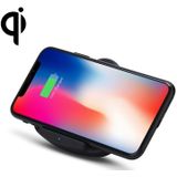QK11 10W ABS + PC Fast Charging Qi Wireless Charger Pad  For iPhone  Galaxy  Huawei  Xiaomi  LG  HTC and Other QI Standard Smart Phones(Black)