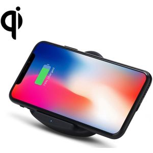 QK11 10W ABS + PC Fast Charging Qi Wireless Charger Pad  For iPhone  Galaxy  Huawei  Xiaomi  LG  HTC and Other QI Standard Smart Phones(Black)