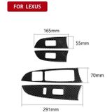 Car Carbon Fiber Window Glass Lift Decorative Sticker for Lexus IS250 300 350C 2006-2012  Right Drive