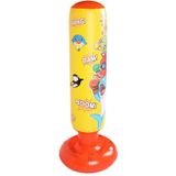 Cartoon Underwater Animal Pattern Children Inflatable Vertical Boxing Column Tumbler Inflatable Sandbag  Height: 1.25m(Yellow)