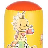 Cartoon Underwater Animal Pattern Children Inflatable Vertical Boxing Column Tumbler Inflatable Sandbag  Height: 1.25m(Yellow)