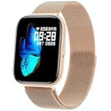 G69 1.69 inch Square Color Screen IP68 Waterproof Smart Watch  Support Blood Pressure Monitoring / Sleep Monitoring / Heart Rate Monitoring  Style: Steel Strap(Gold)