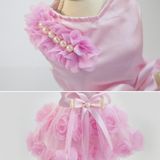 Pet Clothes Dog Spring Summer Thin Dress Rose Dress  Size: XS(Pink)