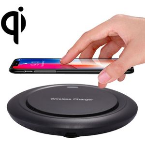 Q18 Fast Charging Qi Wireless Charger Station with Indicator Light  For iPhone  Galaxy  Huawei  Xiaomi  LG  HTC and Other QI Standard Smart Phones (Black)