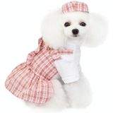 Pet Clothes Dog Dress Summer Thin Uniform Skirt  Size: XL(Pink)