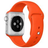 For Apple Watch Sport 38mm High-performance Ordinary & Longer Rubber Sport Watchband with Pin-and-tuck Closure(Orange)