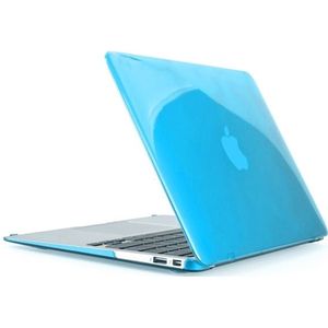 ENKAY for MacBook Air 13.3 inch (US Version) / A1369 / A1466 4 in 1 Crystal Hard Shell Plastic Protective Case with Screen Protector & Keyboard Guard & Anti-dust Plugs(Blue)