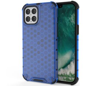 For iPhone 12 mini Shockproof Honeycomb PC + TPU Case(Blue)