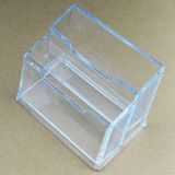 4 PCS Acrylic Transparent Double Grid Card Case Name Card Stand(Transparent)