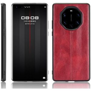 For Huawei Mate 40 RS Porsche Design Shockproof Sewing Cow Pattern Skin PC + PU + TPU Case(Red)