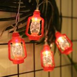 3m 20 Lights LEDs Retro Kerosene Lamp LED Lights String Bedroom Decoration(Warm White Light)