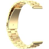 18mm Steel Wrist Strap Watch Band for Fossil Female Sport / Charter HR / Gen 4 Q Venture HR (Gold)
