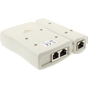 Network Cable Tester Rj45 Rj11 Rj12 Cat5 UTP LAN Networking Tool(White)