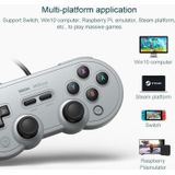 8Bitdo SN30 PRO USB Wired Gamepad Joystick for Swith / Steam / PC(Grey)