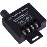 High Power Iron Shell Single Color Manual Dimmer LED Controller  DC 12-24V(Black)