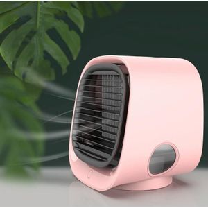 Desktop Cooling Fan USB Portable Office Cold Air Conditioning Fan  Colour: M201 Cherry Pink