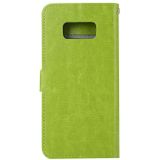 For Galaxy S8 Retro Crazy Horse Texture Horizontal Flip Leather Case with Holder & Card Slots & Wallet & Photo Frame (Green)