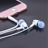 3.5mm Wired Earphone Earbuds Stereo Sound Metal Bass Headset with Mic for Smart Phone(Blue)