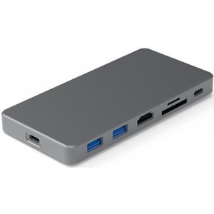 Blueendless Mobile Hard Disk Box Dock Type-C To HDMI USB3.1 Solid State Drive  Style: 7-in-1 (Support M.2 NVME)