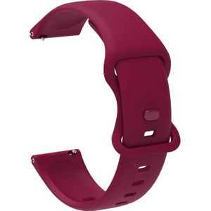 20mm For Amazfit GTS 2e Butterfly Buckle Silicone Replacement Strap Watchband(Wine Red)