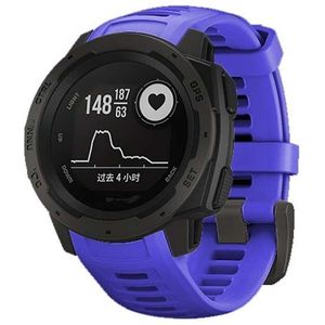 Silicone Replacement Wrist Strap for Garmin Instinct 22mm (Sapphire Blue)