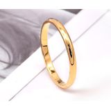 Female Stainless Steel Titanium Steel Ring  Ring Size:8(Gold)