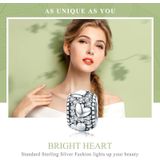 S925 Sterling Silver Shine My Heart Beads DIY Bracelet Necklace Accessories