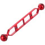 PULUZ 9.0 inch 22.9cm Aluminum Alloy Dual Balls Arm for Underwater Torch / Video Light(Red)