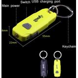 GOOFY Mini USB Rechargeable LED Flashlight Portable Keychain(Green)