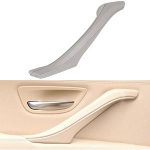Car Leather Left Side Inner Door Handle Assembly 51417225854 for BMW 5 Series F10 / F18 2011-2017(Grey)