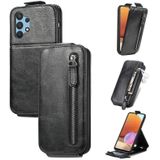 Voor Samsung Galaxy A32 4G ritssluiting Wallet Vertical Flip Leather Phone Case