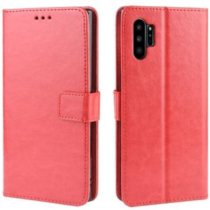 Retro Crazy Horse textuur horizontale Flip lederen case voor Galaxy Note10 Pro  met houder & kaartsleuven & fotolijstjes (rood)