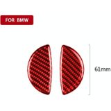 Car Carbon Fiber Door Handle Decorative Sticker for BMW Mini  Left and Right Drive Universal (Red)