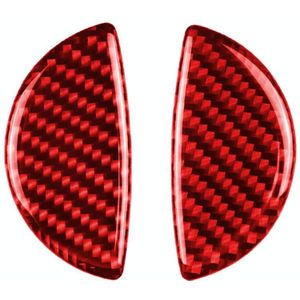 Car Carbon Fiber Door Handle Decorative Sticker for BMW Mini  Left and Right Drive Universal (Red)