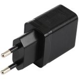 LZ-728 QC 3.0 USB + PD 20W USB-C / Type-C Fast Travel Charger  EU Plug(Black)