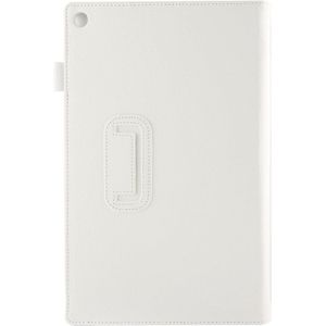 Litchi Texture Leather Case with Holder for Sony Xperia Tablet Z2 10.1(White)