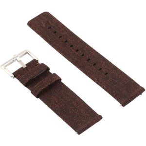 Simple Fashion Canvas Wrist Strap for Fitbit Versa(Coffee)