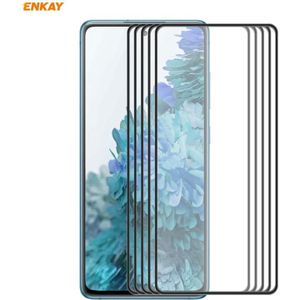 For Samsung Galaxy S20 FE 5G 5 PCS ENKAY Hat-Prince Anti-drop Full Glue Tempered Glass Full Screen Film Anti-fall Protector