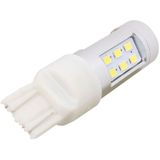 2 PCS T20 4.2W 630LM White Light Dual Wires 21 LED 2835 SMD Car Brake Light Daytime Running Light Bulb  DC 12V