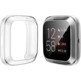 For Fitbit versa 2 Plating TPU All-inclusive Protective Shell(Transparent)..