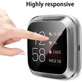 For Fitbit versa 2 Plating TPU All-inclusive Protective Shell(Transparent)..