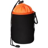 SLR Camera Lens Bag Micro Single Lens Bag Lens Inner Bile Bag Waterproof Protective Case Plus Velvet Thickening  Diameter: 10cm  Height: 14cm(Orange)