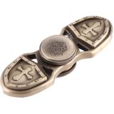 KASFLY Retro Zinc Alloy Fidget Spinner Toy Stress Reducer Anti-Anxiety Toy for Children and Adults  3.5 Minutes Rotation Time  Ceramic Beads Bearing  Two Leaves(Gold)