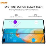 For Huawei P40 2 PCS ENKAY Hat-Prince 0.26mm 9H 6D Curved Full Screen Eye Protection Green Film Tempered Glass Protector