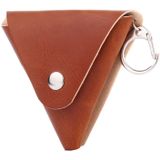 Fidget Hand Spinner Triangle Finger Toy Fingertip Gyro Triangle Genuine Leather Case Good Bag without Fingertip Gyro  Size: 9 x 9cm(Brown)