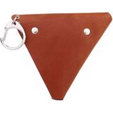 Fidget Hand Spinner Triangle Finger Toy Fingertip Gyro Triangle Genuine Leather Case Good Bag without Fingertip Gyro  Size: 9 x 9cm(Brown)